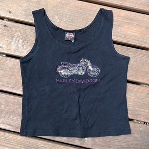 vintage studded harley davidson tank